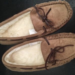 Tan slippers